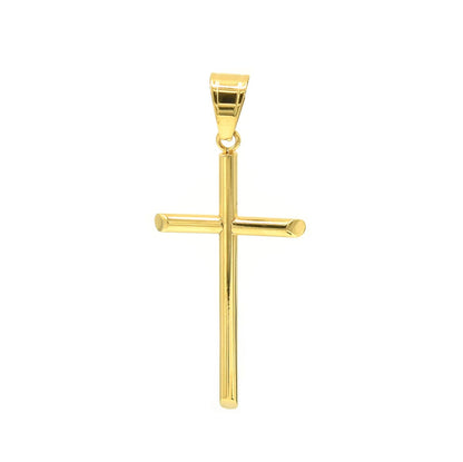 Kenzy Mii- Stainless Steel Solid Barrel Cross Charm Unisex Pendant