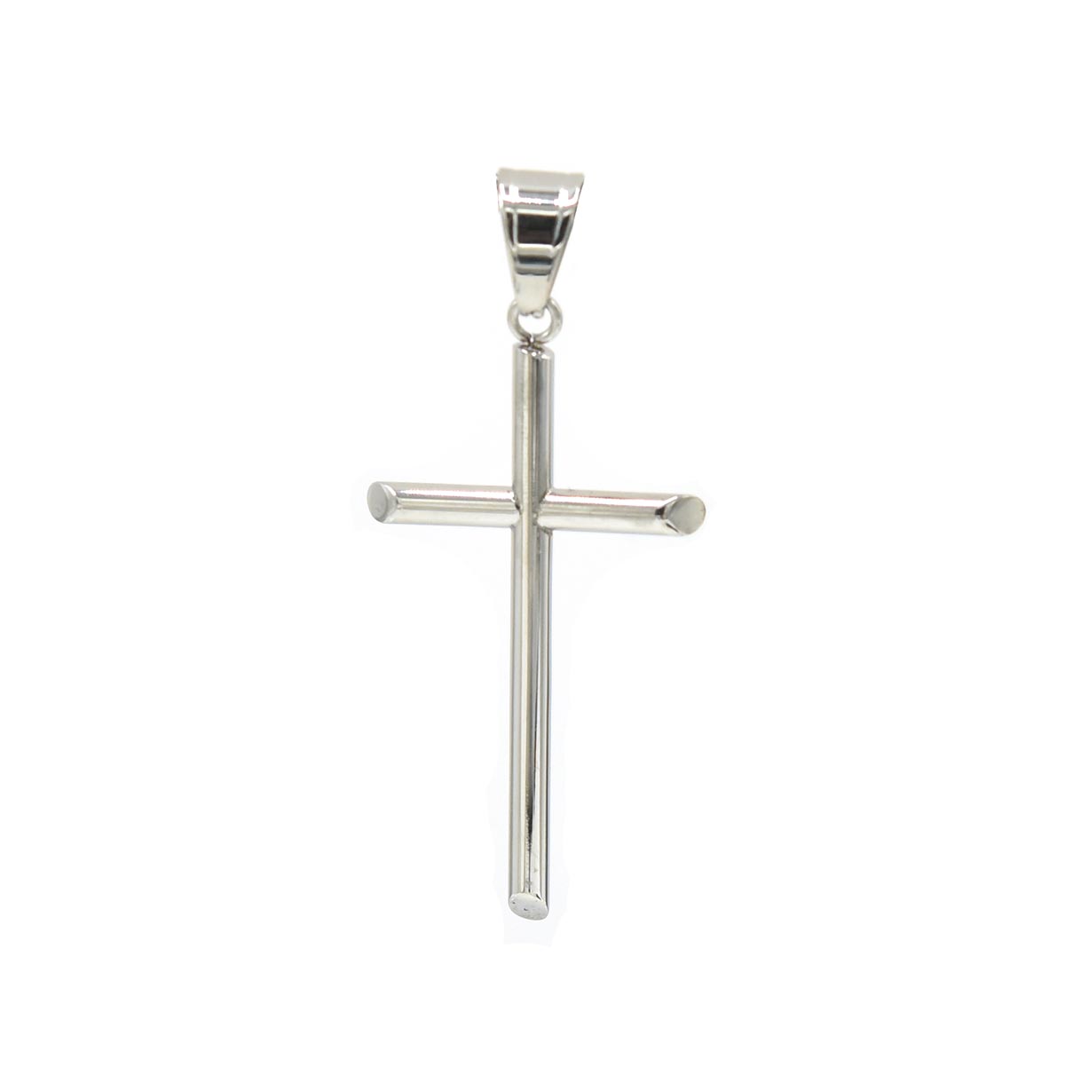 Kenzy Mii- Stainless Steel Solid Barrel Cross Charm Unisex Pendant