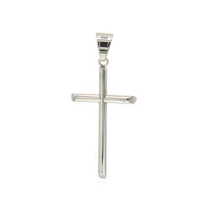 Kenzy Mii- Stainless Steel Solid Barrel Cross Charm Unisex Pendant