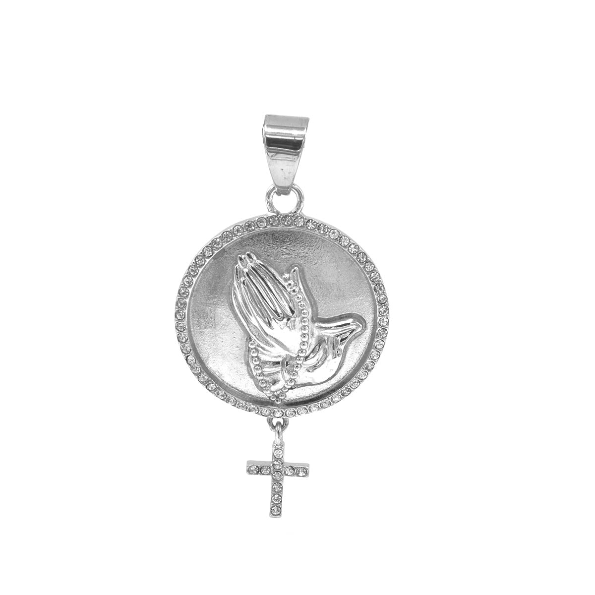 Kenzy Mii- Stainless Steel Praying Hands Unisex Pendant