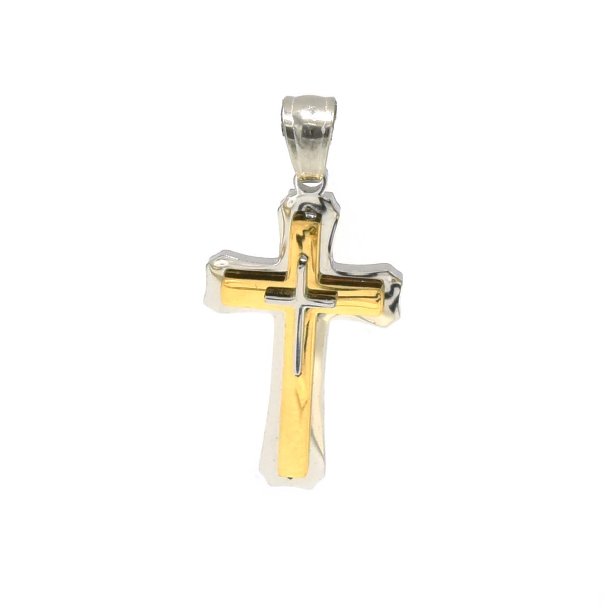 Kenzy Mii- Stainless Steel Faith Jesus Christian Cross Unisex Pendant