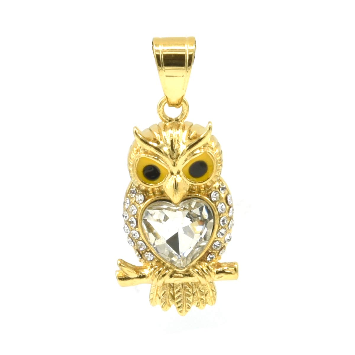 Kenzy Mii- Stainless Steel Night Owl Bird Unisex Pendant