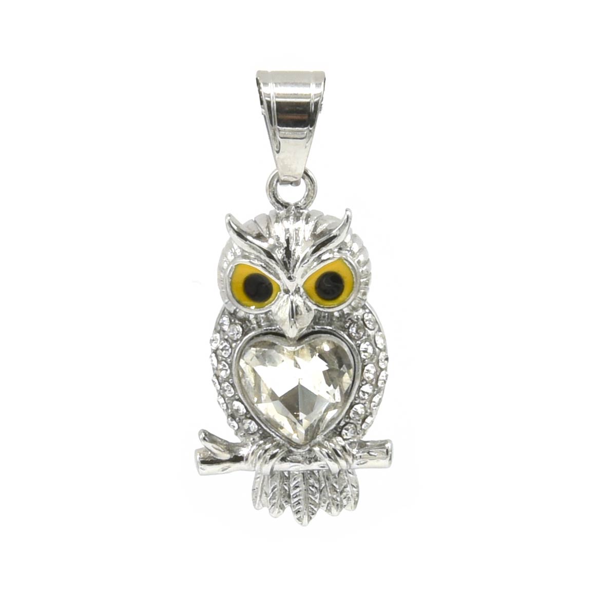 Kenzy Mii- Stainless Steel Night Owl Bird Unisex Pendant
