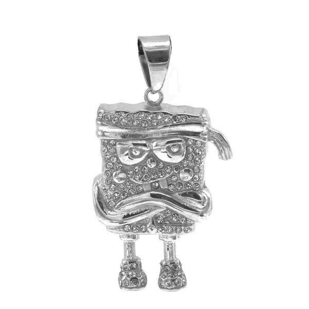 Kenzy Mii- Stainless Steel Angry SpongeBob Unisex Pendant
