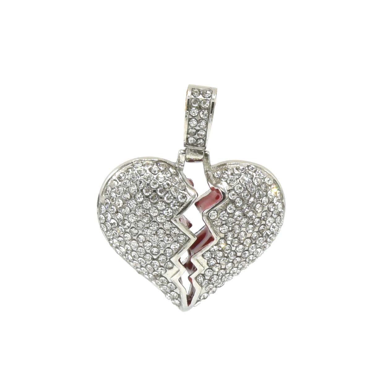 Kenzy Mii- Stainless Steel Broken Heart Unisex Pendant