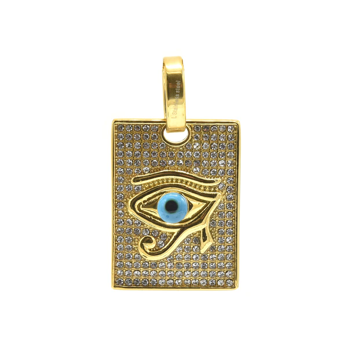 Kenzy Mii- Stainless Steel Illuminati Egyptian Eye of Horus Unisex Pendant