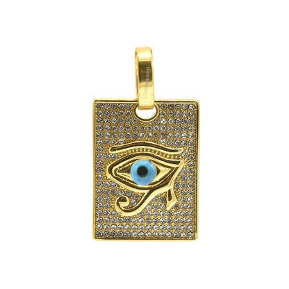 Kenzy Mii- Stainless Steel Illuminati Egyptian Eye of Horus Unisex Pendant
