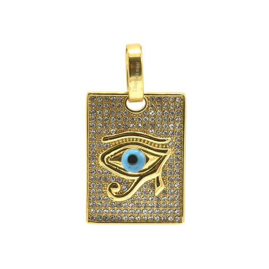 Kenzy Mii- Stainless Steel Illuminati Egyptian Eye of Horus Unisex Pendant