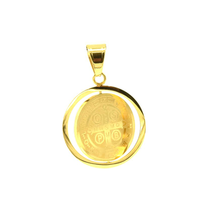 Kenzy Mii- Stainless Steel St Benedict Medal Unisex Pendant