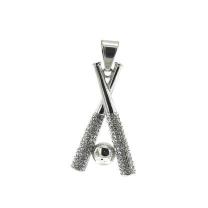 Kenzy Mii- Stainless Steel  Baseball Stick Shape Unisex Pendant