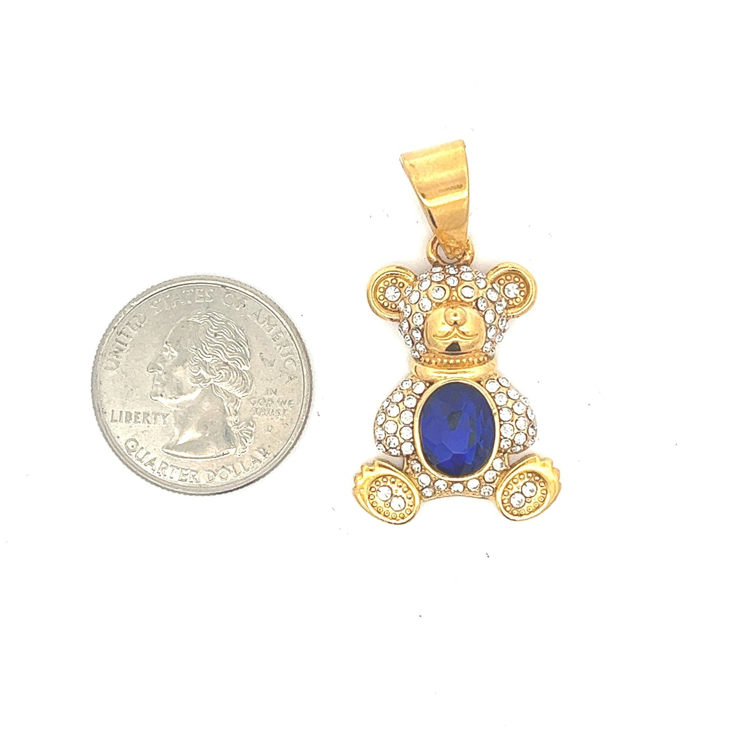 Kenzy Mii- Stainless Steel Teddy Bear Unisex Pendant