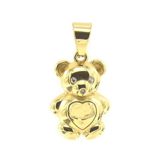 Kenzy Mii- Stainless Steel Charm Teddy Bear Unisex Pendant