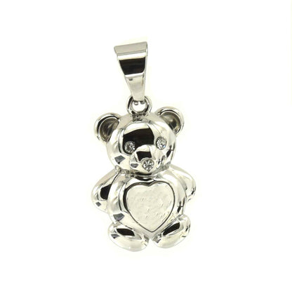 Kenzy Mii- Stainless Steel Charm Teddy Bear Unisex Pendant