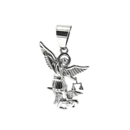 Kenzy Mii- Stainless Steel 3D St Michael Unisex Pendant