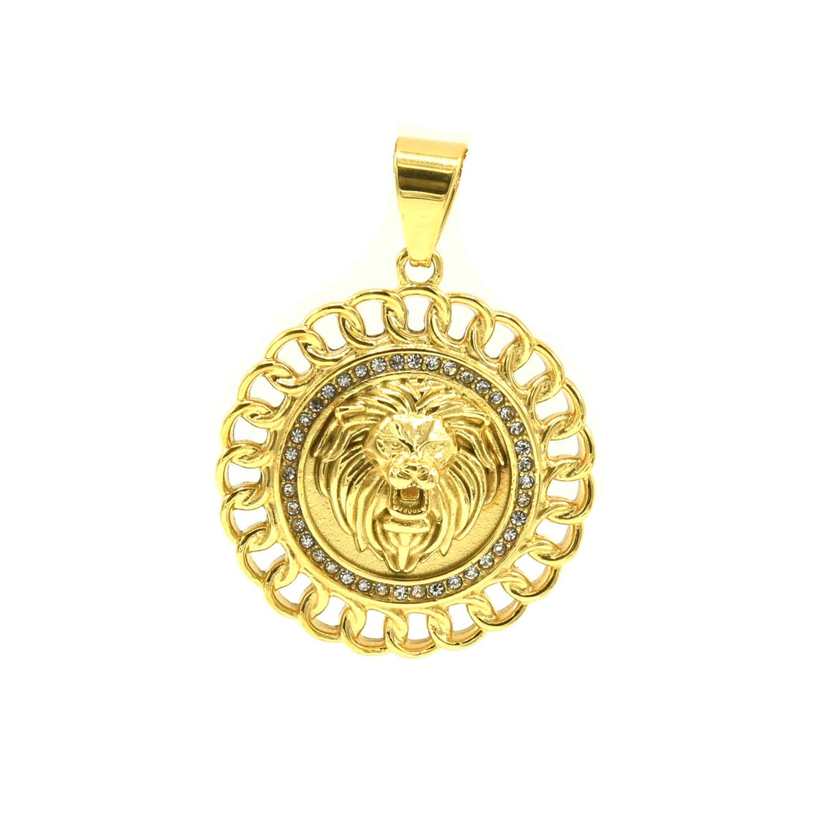 Kenzy Mii- Stainless Steel Vintage Lion Head Unisex Pendant