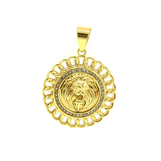 Kenzy Mii- Stainless Steel Vintage Lion Head Unisex Pendant