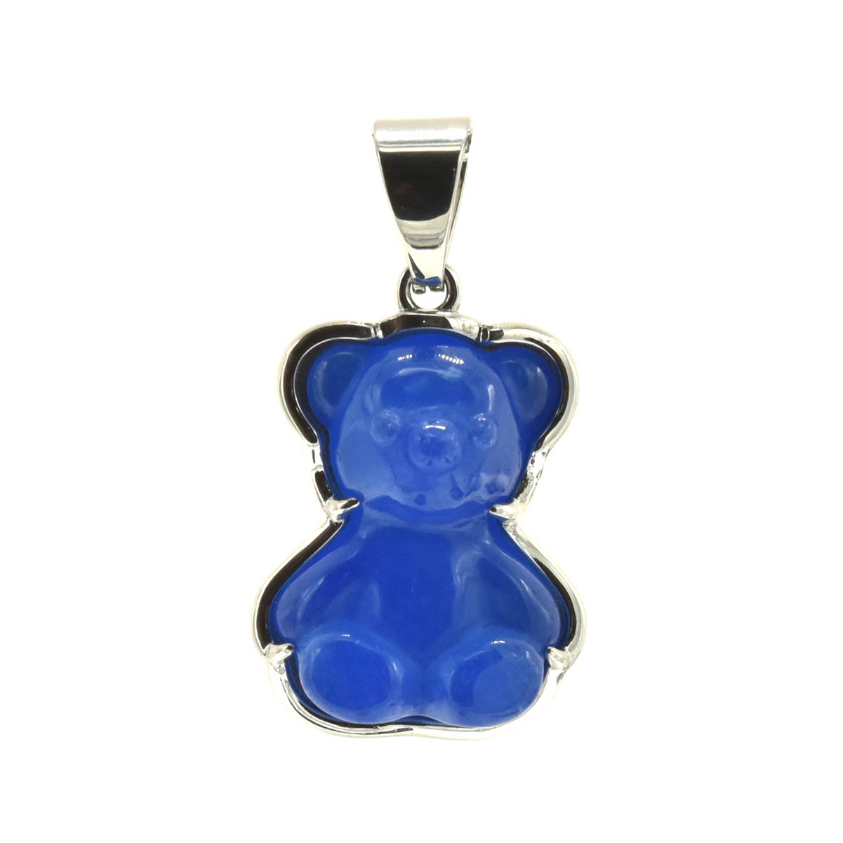 Kenzy Mii- Stainless Steel GemmyTeddy Bear Unisex Pendant