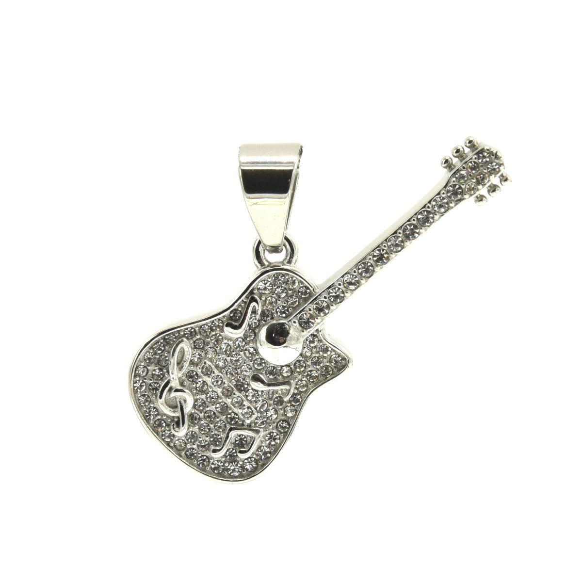 Kenzy Mii- Stainless Steel Music Note Guitar Unisex Pendant