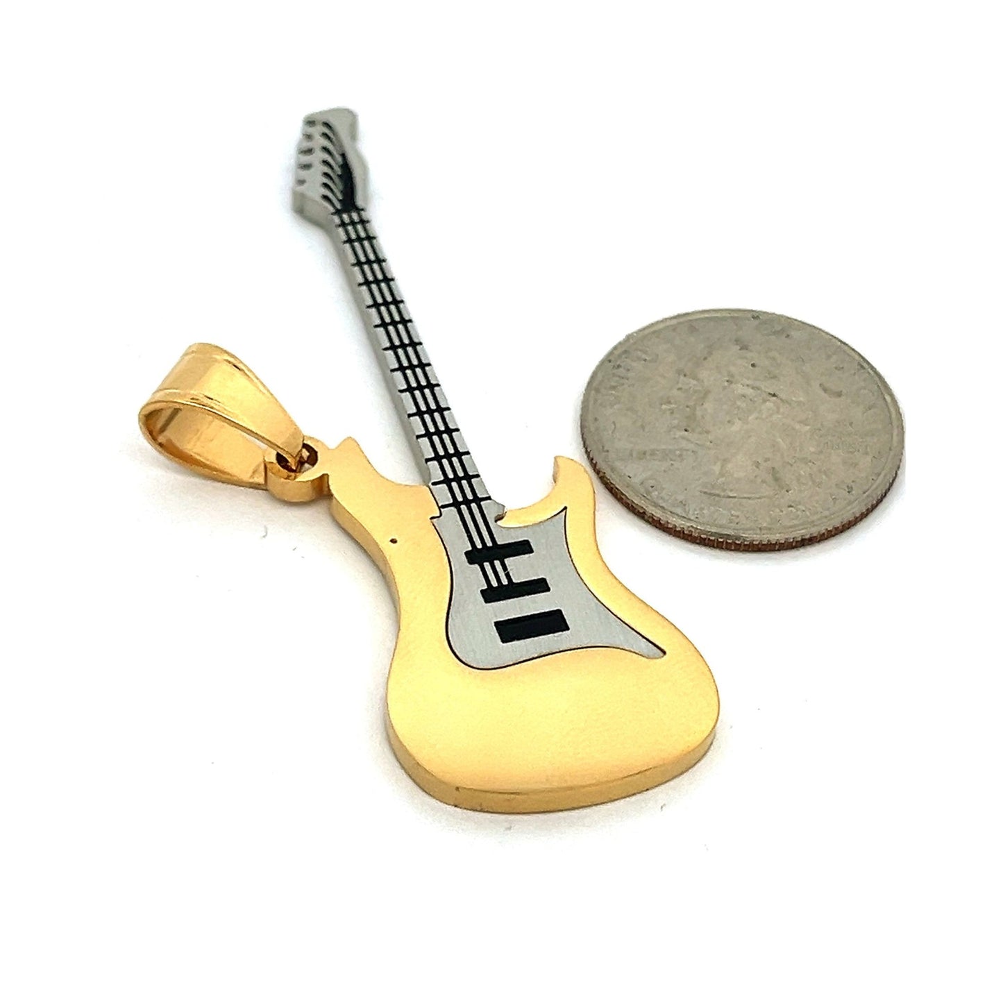 Kenzy Mii- Stainless Steel Guitar Style Unisex Pendant