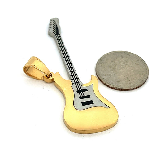 Kenzy Mii- Stainless Steel Guitar Style Unisex Pendant