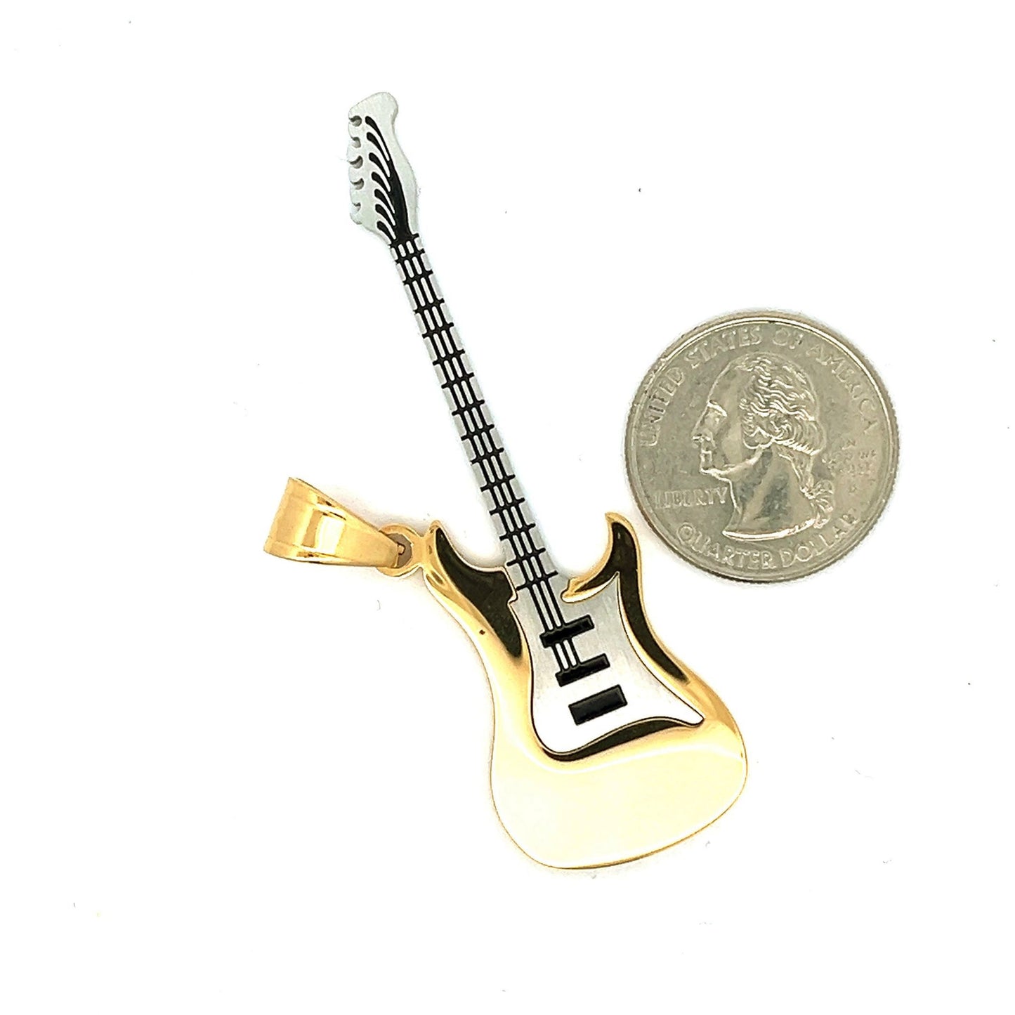 Kenzy Mii- Stainless Steel Guitar Style Unisex Pendant