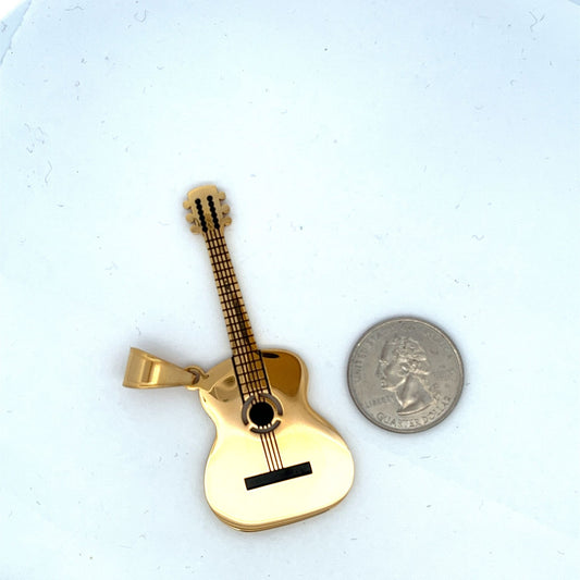 Kenzy Mii- Stainless Steel Rock Guitar Unisex Pendant