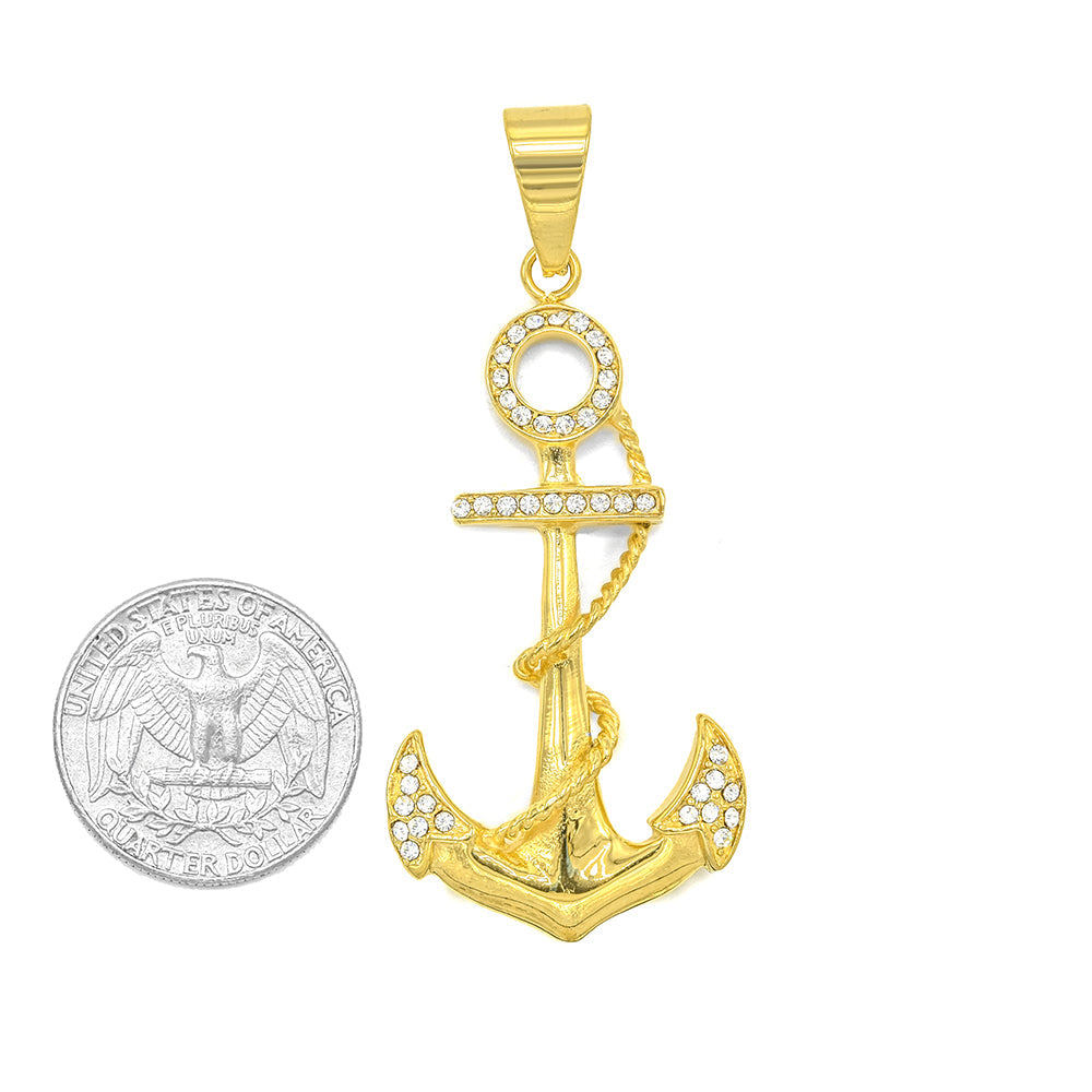 Kenzy Mii- Stainless Steel Anchor Rope Unisex Pendant
