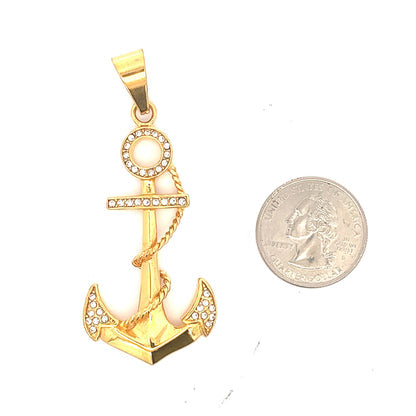 Kenzy Mii- Stainless Steel Stone Anchor Unisex Pendant