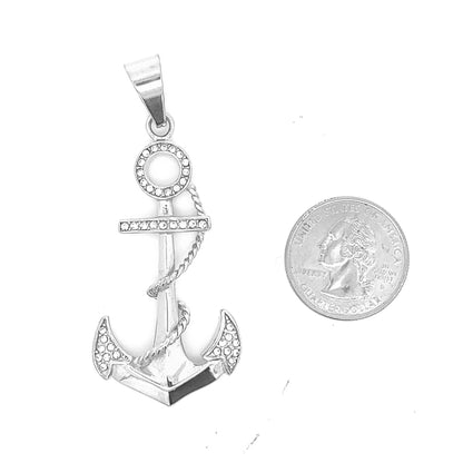 Kenzy Mii- Stainless Steel Stone Anchor Unisex Pendant