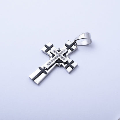 Kenzy Mii- Stainless Steel Christ Cubic Religious Unisex Pendant