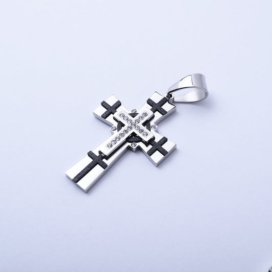 Kenzy Mii- Stainless Steel Christ Cubic Religious Unisex Pendant