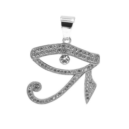 Kenzy Mii- Stainless Steel Black Eye of Horus Unisex Pendant