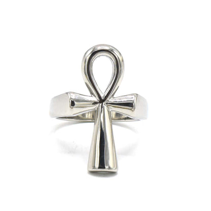 Kenzy Mii- Stainless Steel Ankh Egyptian Cross Men's Ring