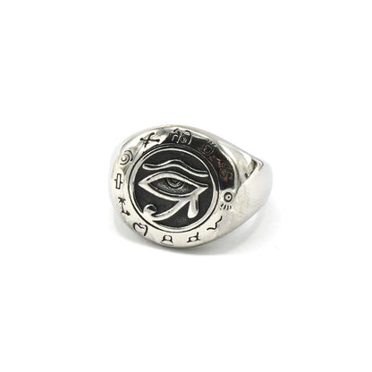 Kenzy Mii- Stainless Steel Sacred Eye of Horus Men's Ring