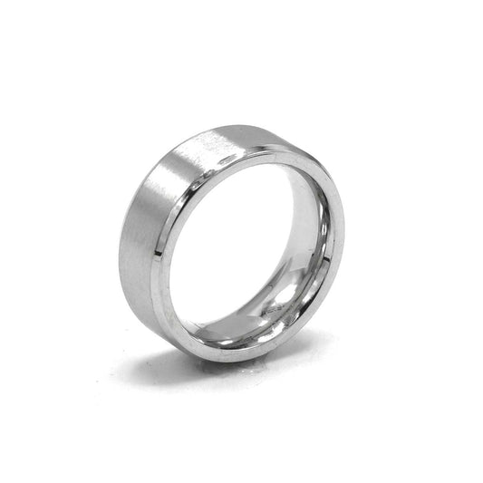 Kenzy Mii- Stainless Steel Groove Band Promise Men's Ring