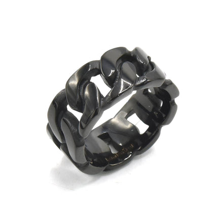 Kenzy Mii- Stainless Steel Casual Design Cuban Link Men's Ring