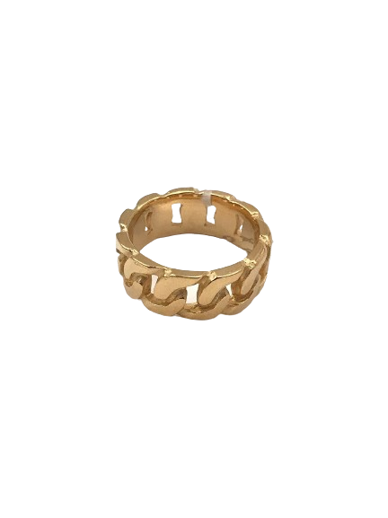 Kenzy Mii- Stainless Steel Casual Design Cuban Link Men's Ring