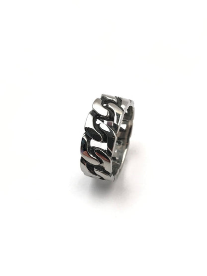 Kenzy Mii- Stainless Steel Casual Design Cuban Link Men's Ring