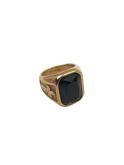 Kenzy Mii- Stainless Steel Cubic Punk Rock Smooth Men's Ring
