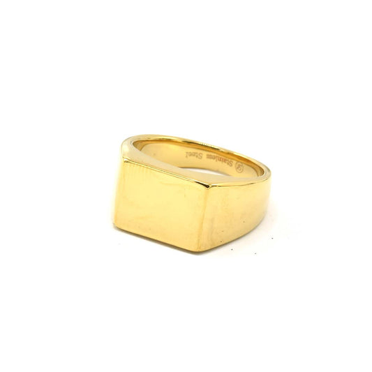 Kenzy Mii- Stainless Steel Rectangle Signet Men's Ring