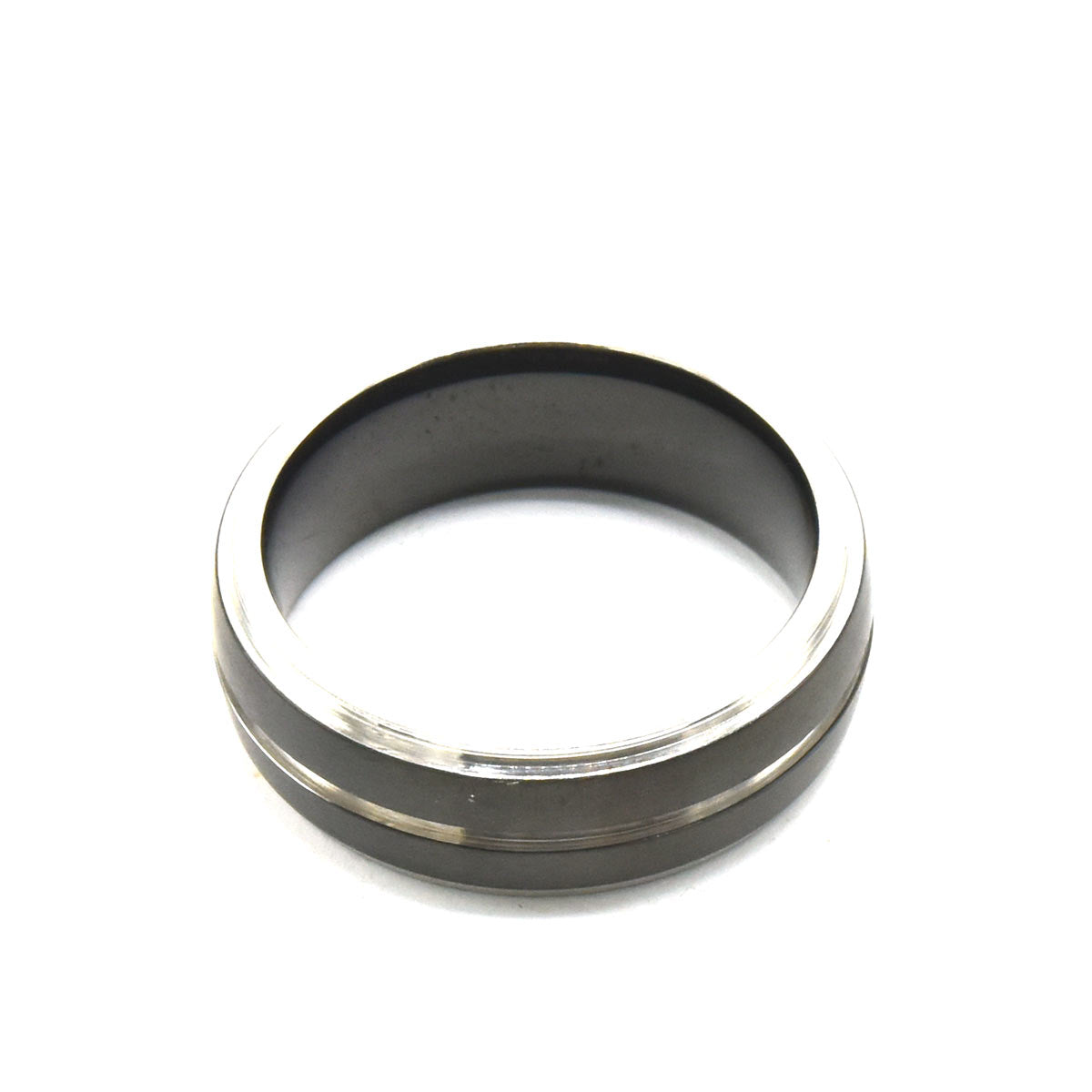 Kenzy Mii- Stainless Steel Dual Carbon Fiber Cobalt Men's Ring