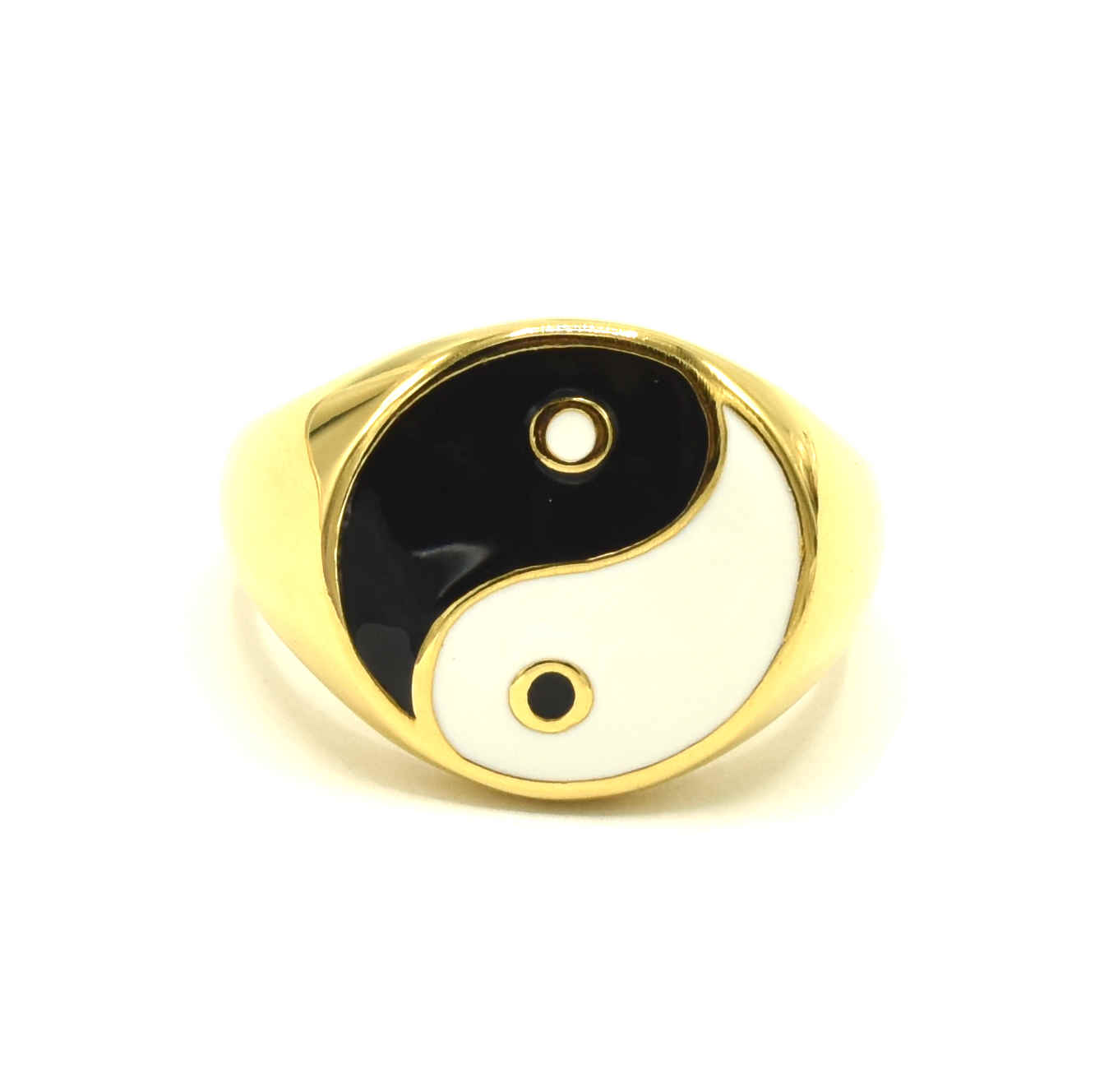 Kenzy Mii- Stainless Steel Korean YIN YANG Symbol Men's Ring