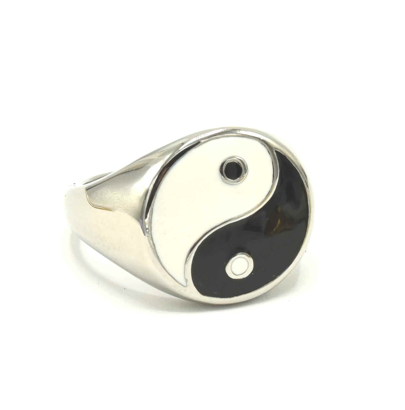 Kenzy Mii- Stainless Steel Korean YIN YANG Symbol Men's Ring