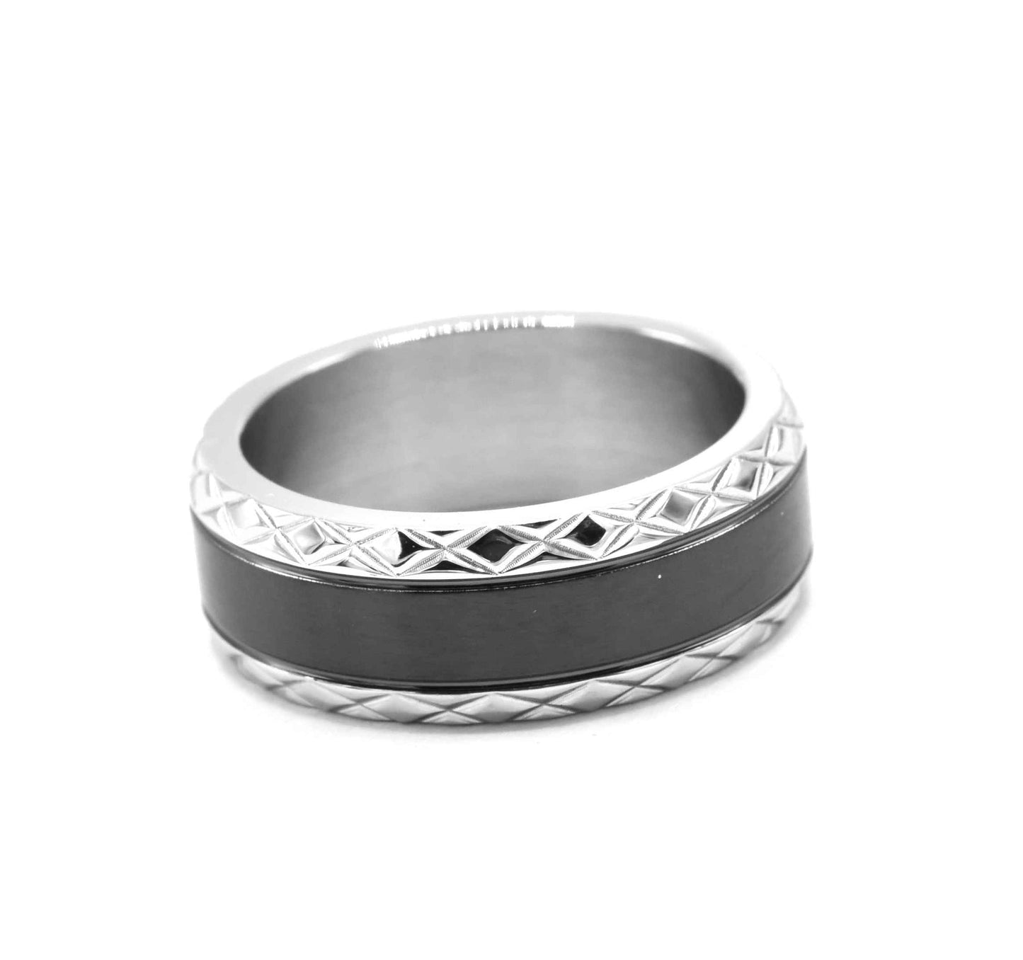 Kenzy Mii- Stainless Steel Arctic Symphony Pyramid Men's Ring