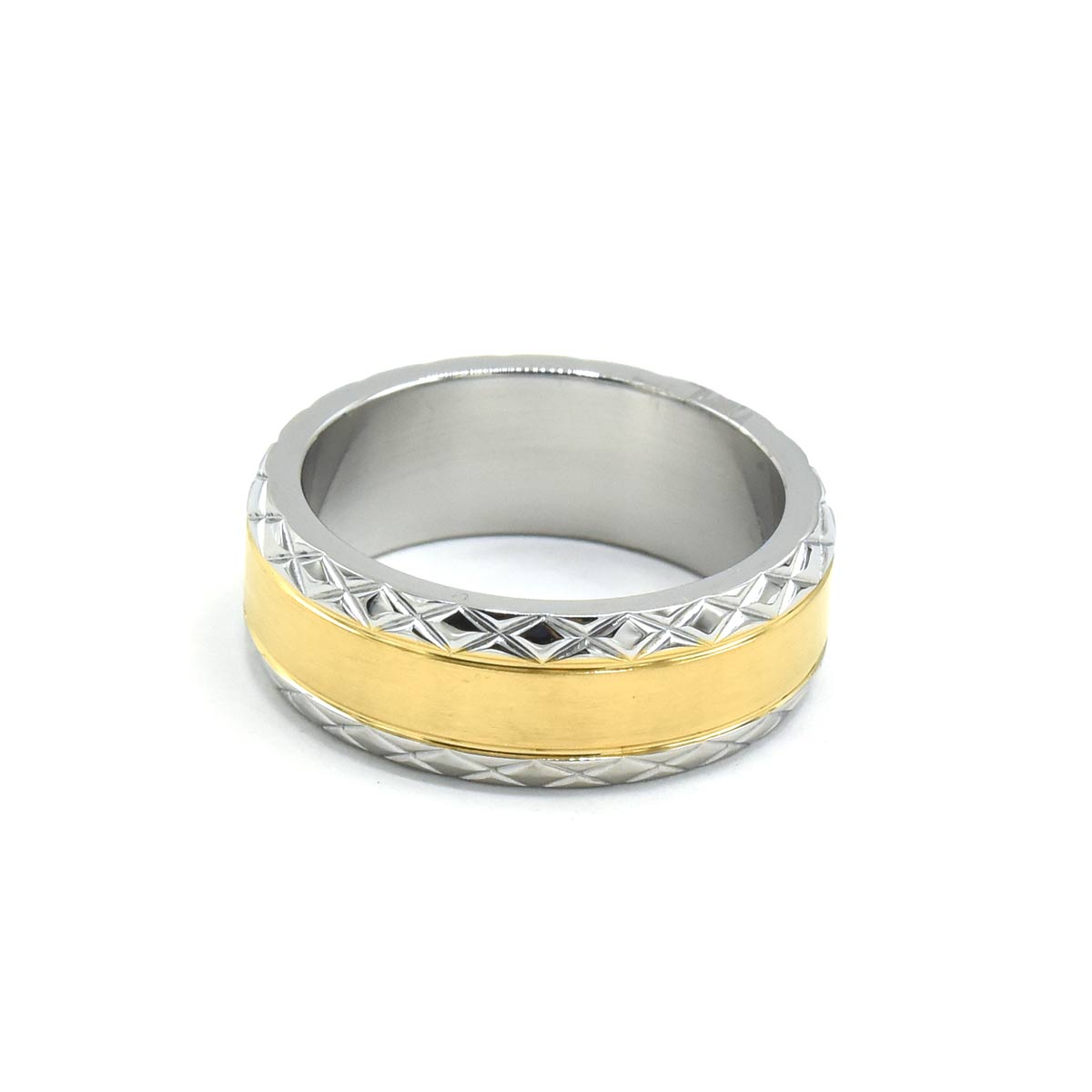Kenzy Mii- Stainless Steel Arctic Symphony Pyramid Men's Ring