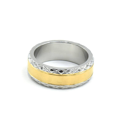 Kenzy Mii- Stainless Steel Arctic Symphony Pyramid Men's Ring