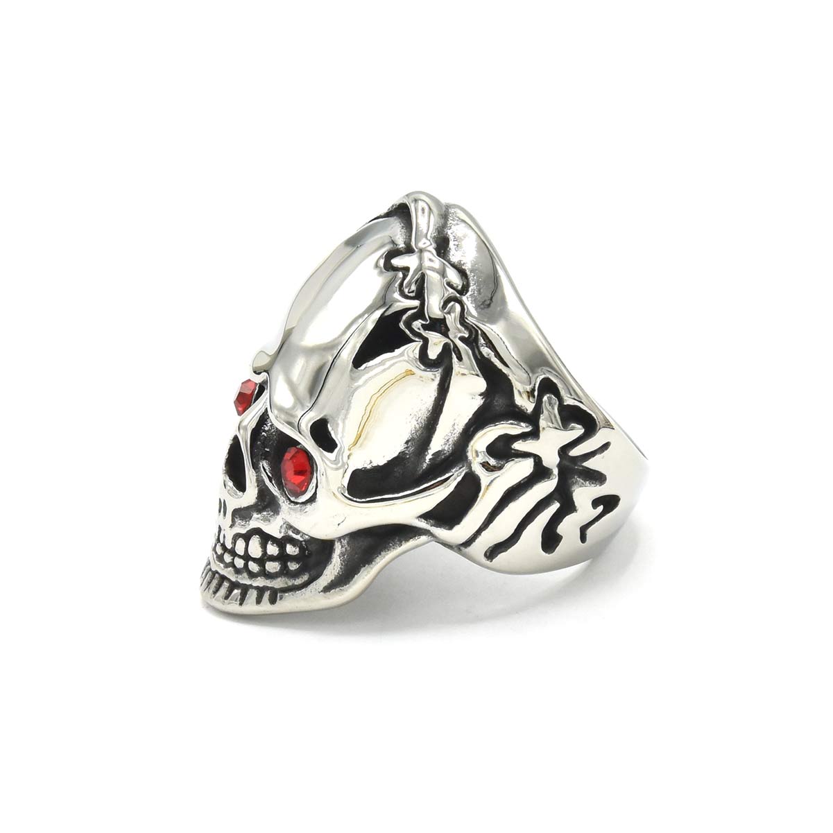 Kenzy Mii- Stainless Steel Skull Biker Punk Men's Ring