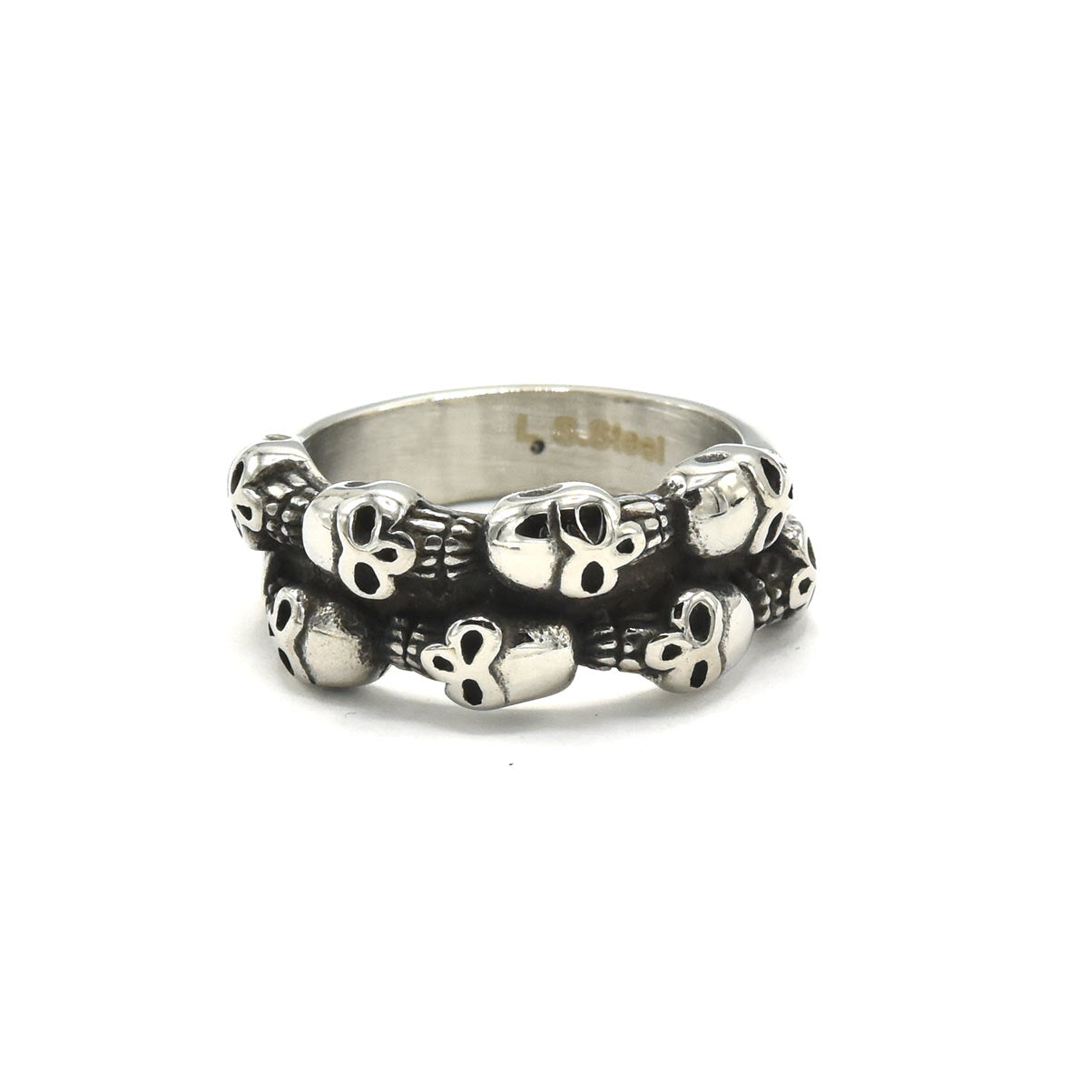 Kenzy Mii- Stainless Steel Vintage Skull Head Men's Ring