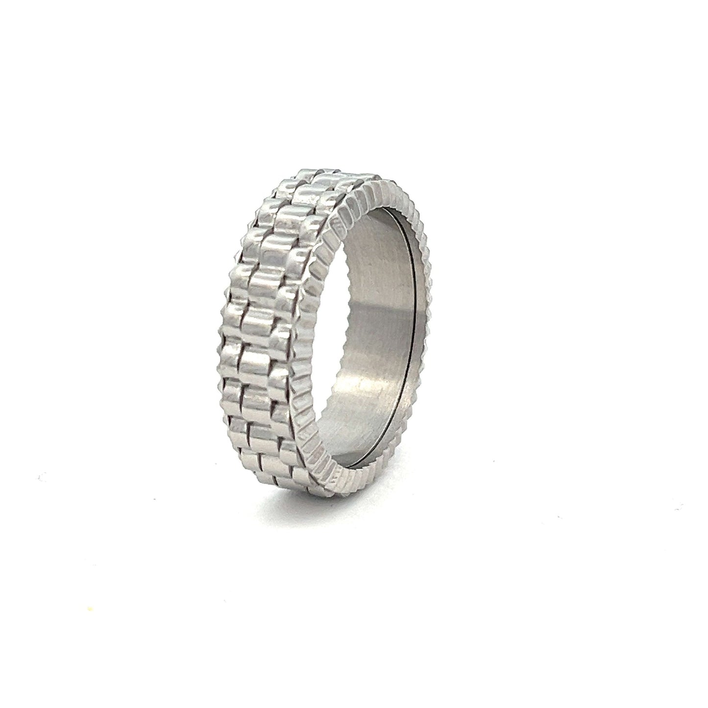 Kenzy Mii - Stainless Steel Double Row Tapered Roller Men's Ring