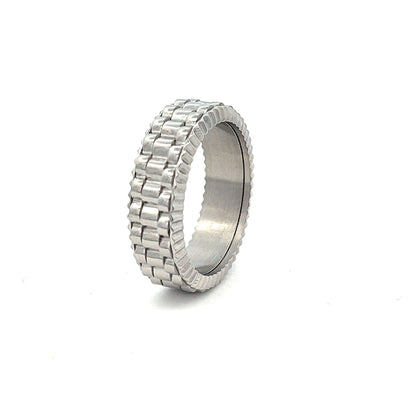 Kenzy Mii - Stainless Steel Double Row Tapered Roller Men's Ring